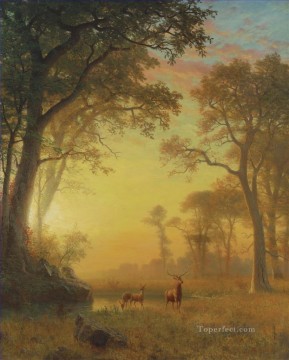 LUZ EN EL BOSQUE El americano Albert Bierstadt Pinturas al óleo
